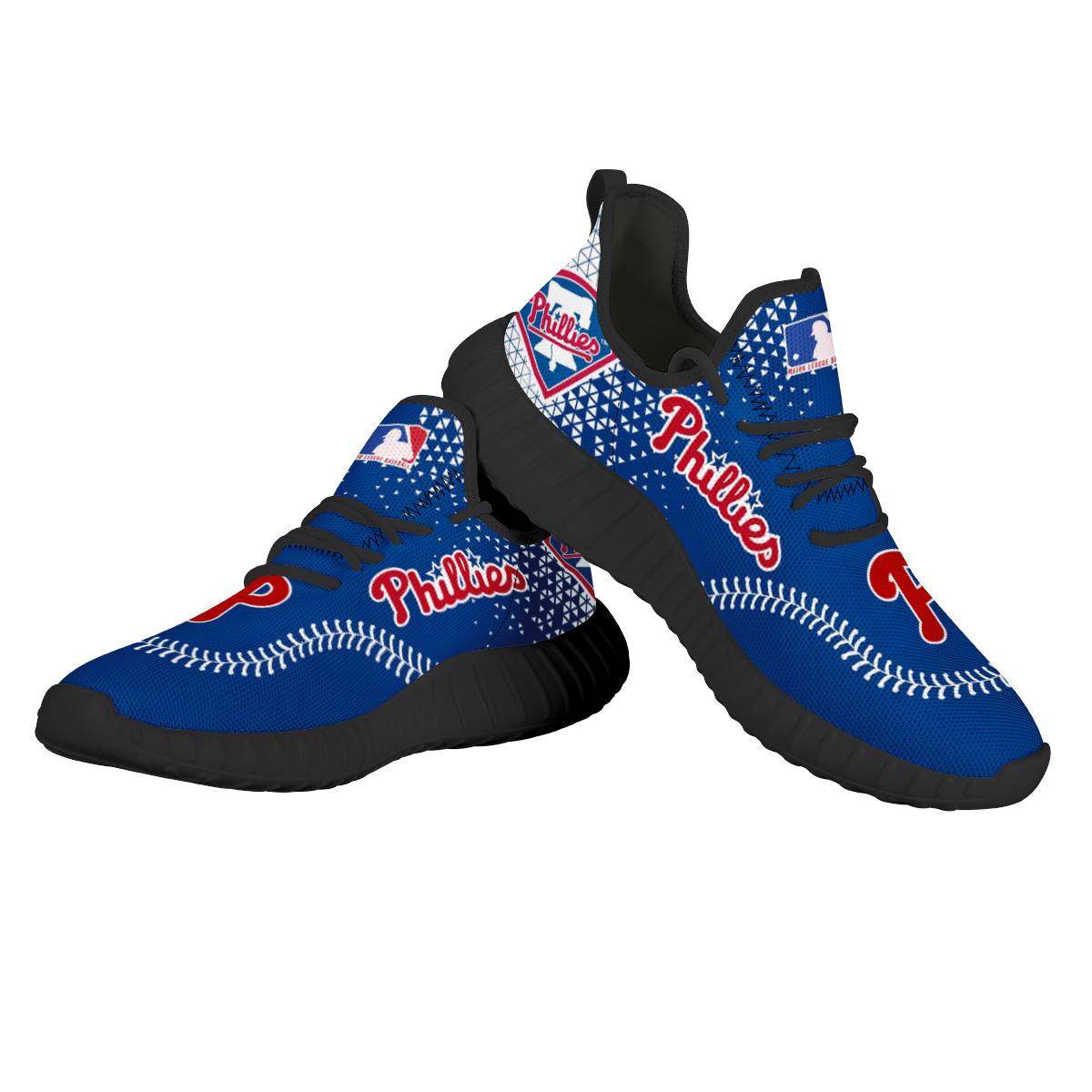 Women's Philadelphia Phillies Mesh Knit Sneakers/Shoes 003 Women's Philadelphia Phillies Mesh Knit Sneakers/Shoes 003